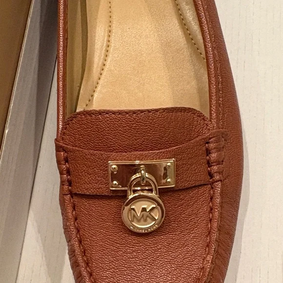 Michael Kors Tan Leather Loafers for Women - Picture 2 of 6